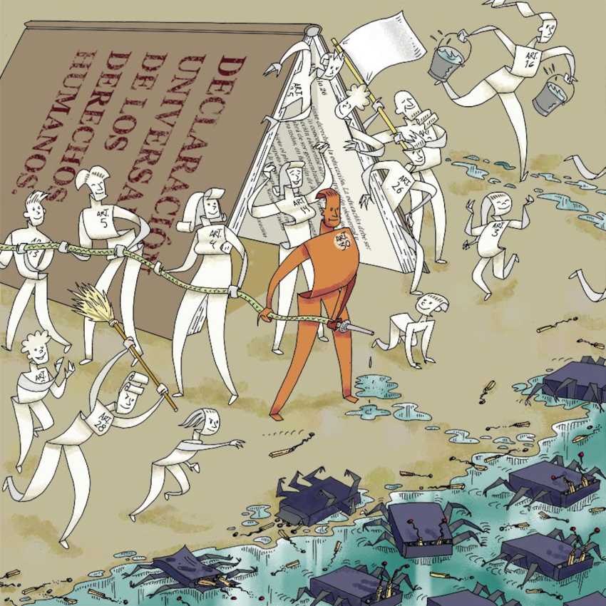 Il·lustració de la Declaració de Drets Humans